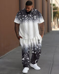 Big & Tall Graphic Splash Ink Two-piece Set for big men view 1
