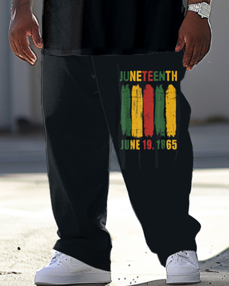 Big & Tall Graphic T-Shirt Pants Set for big men view 3