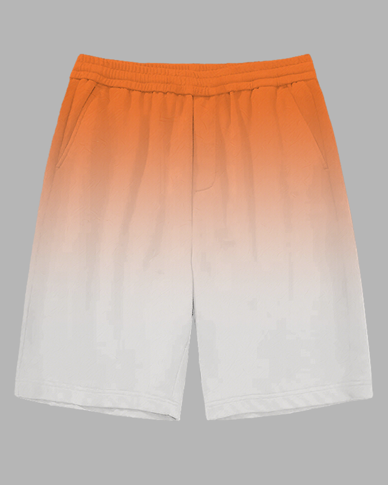 Big & Tall Orange Gradient Shorts for big men