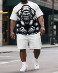 Big & Tall Graphic T-Shirt Shorts Set for big men view 1