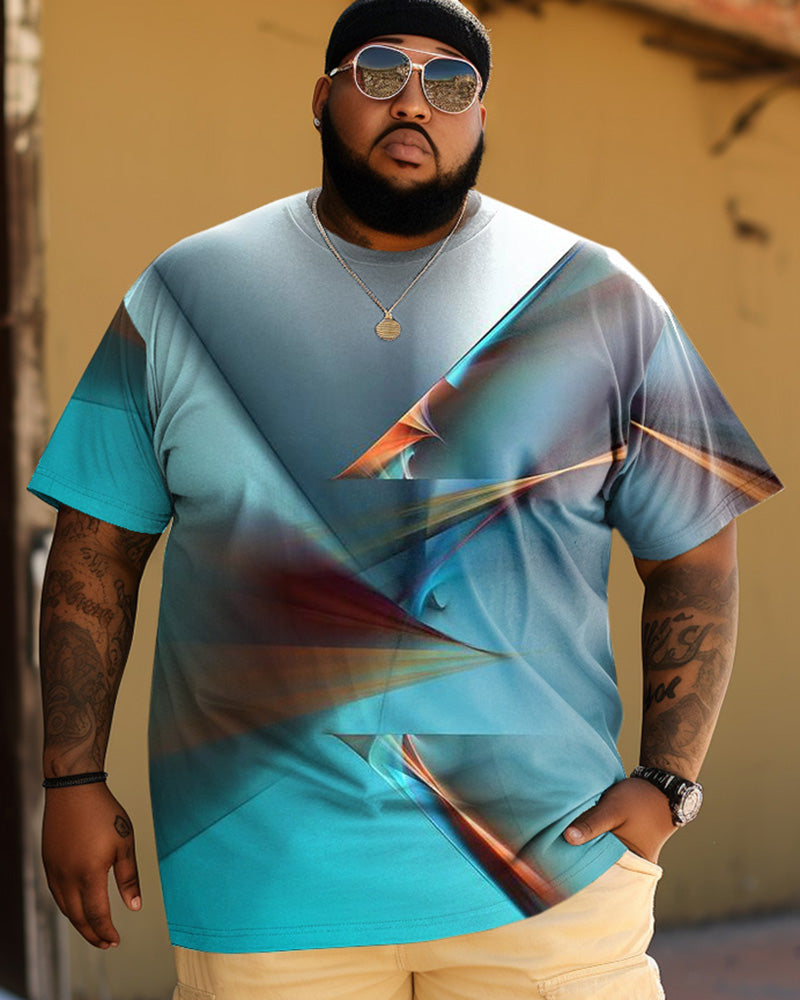 Big & Tall Blue Graphic T-Shirt for big men