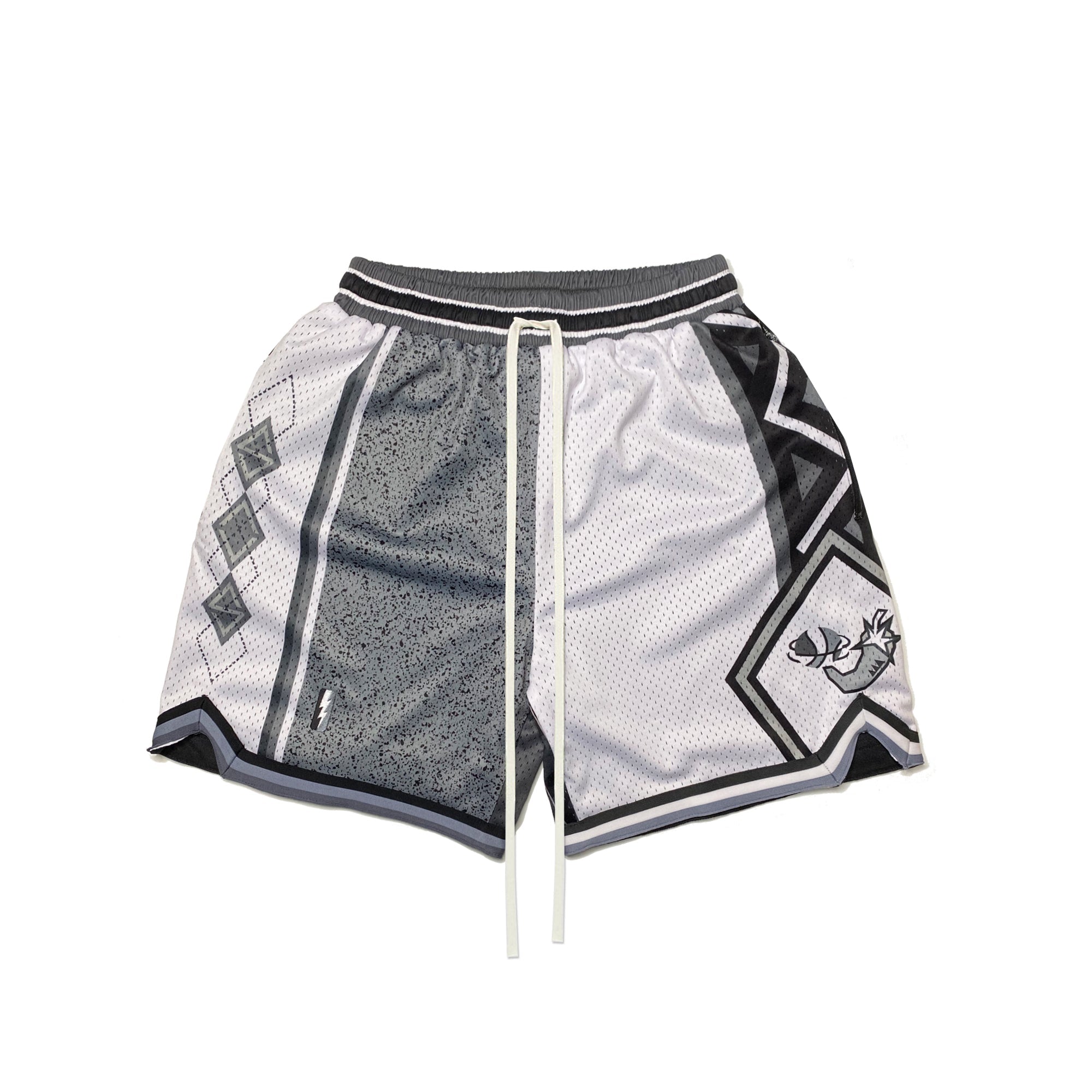 Big & Tall Colorblock Geometric Athletic Shorts for big men