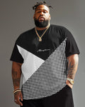 Big & Tall Colorblock Geometric T-Shirt for big men