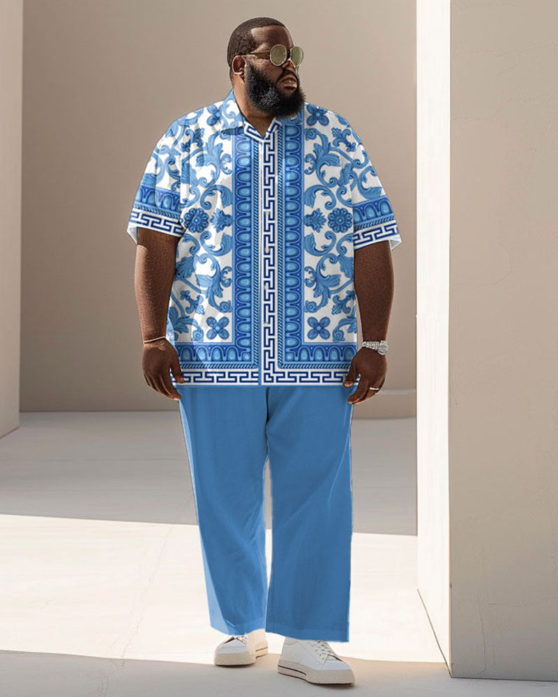 Big & Tall Graphic Floral Business Casual Jeans for big men view 1