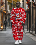 Big & Tall Red Graphic T-Shirt Pants Set for big men view 1