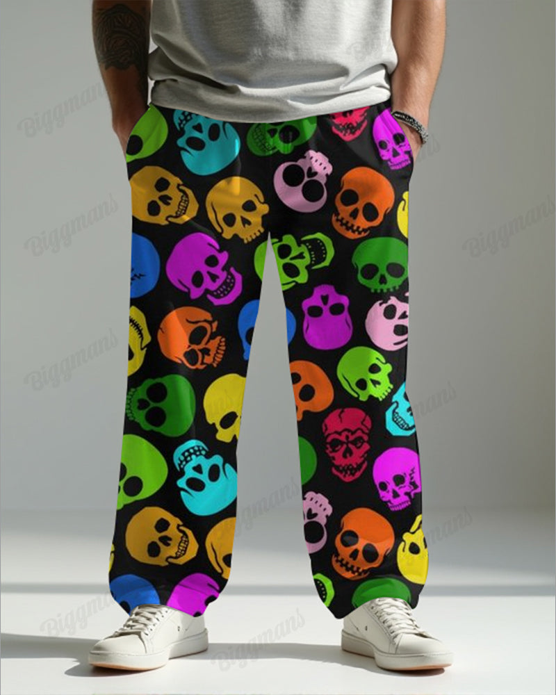 Big & Tall Skull Pants for big men view 1