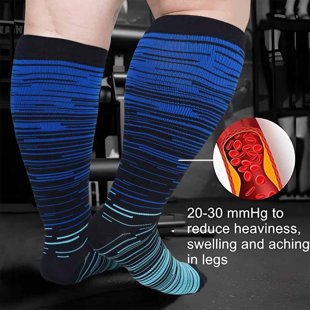 Big & Tall Gradient Striped Athletic Men's Clothing for big men view 3