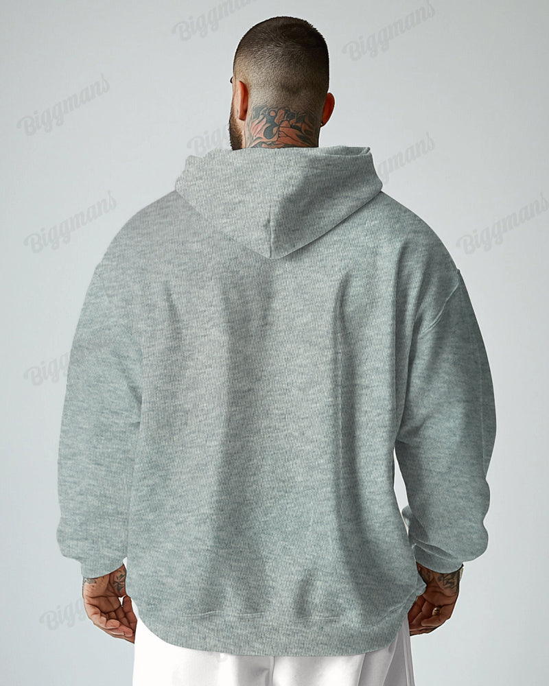 Big & Tall Athletic Streetwear Hoodie Sweatpants Set for big men view 5