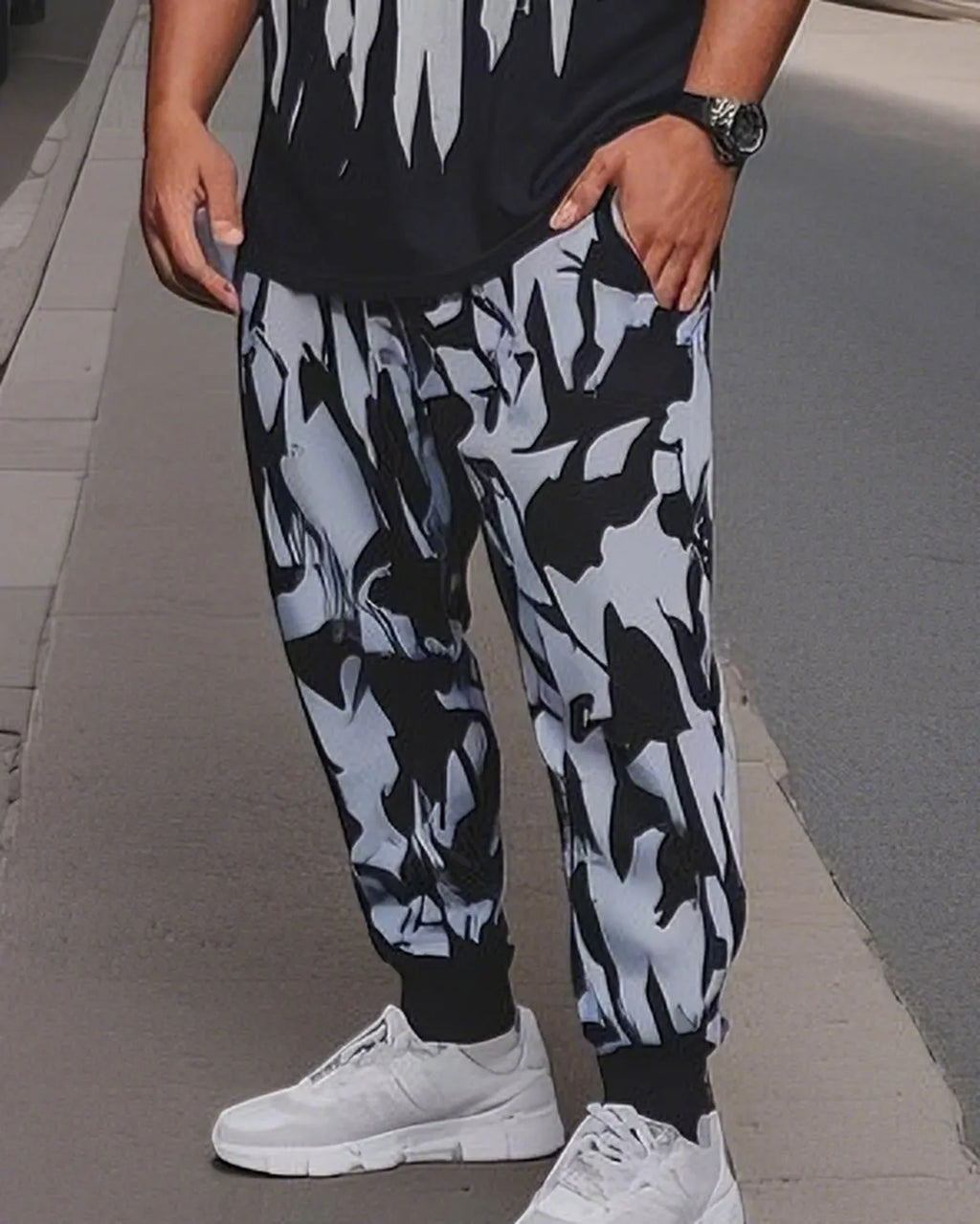 Big & Tall Graphic Two-piece Set for big men view 3