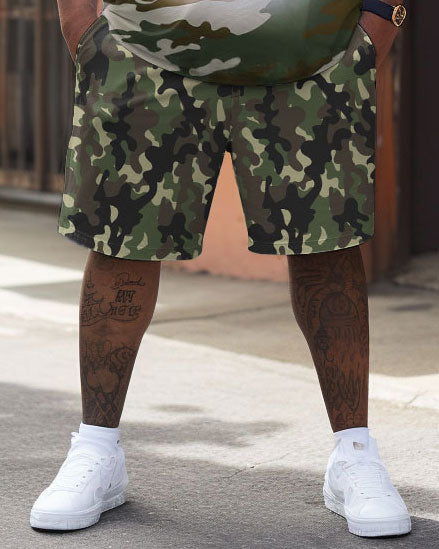 Big & Tall Graphic Camouflage Two-piece Set for big men view 4