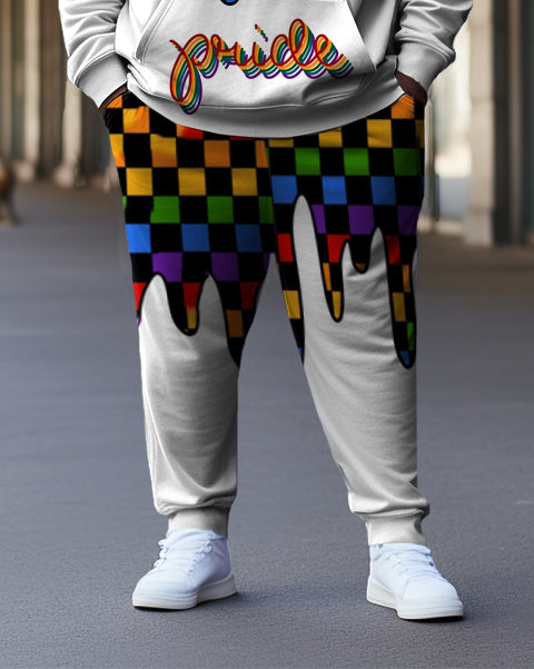 Big & Tall Streetwear Hoodie Sweatpants Set for big men view 2