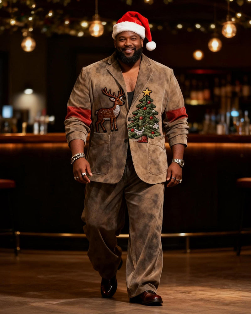 Big & Tall Graphic Vintage Two-piece Set for big men view 1