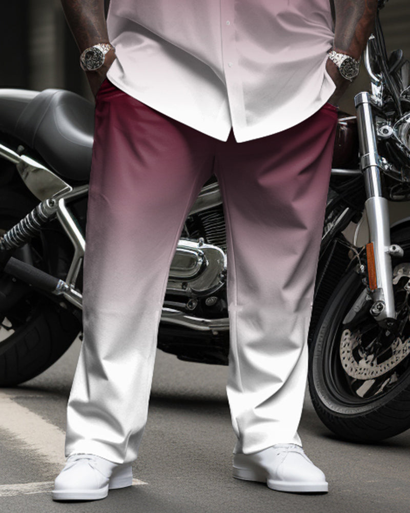Big & Tall Red Gradient Two-piece Set for big men view 3