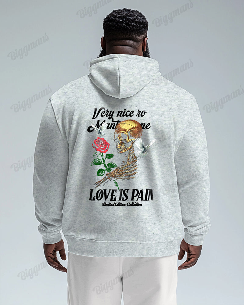 Big & Tall Graphic Skull Hoodie for big men view 7