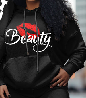 Big & Tall Graffiti Hoodie Sweatpants Set for big men view 5