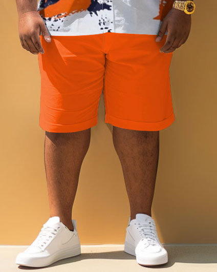 Big & Tall Streetwear T-Shirt Shorts Set for big men view 3