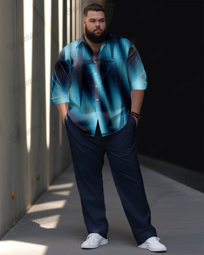 Big & Tall Gradient Graphic Two-piece Set for big men view 1