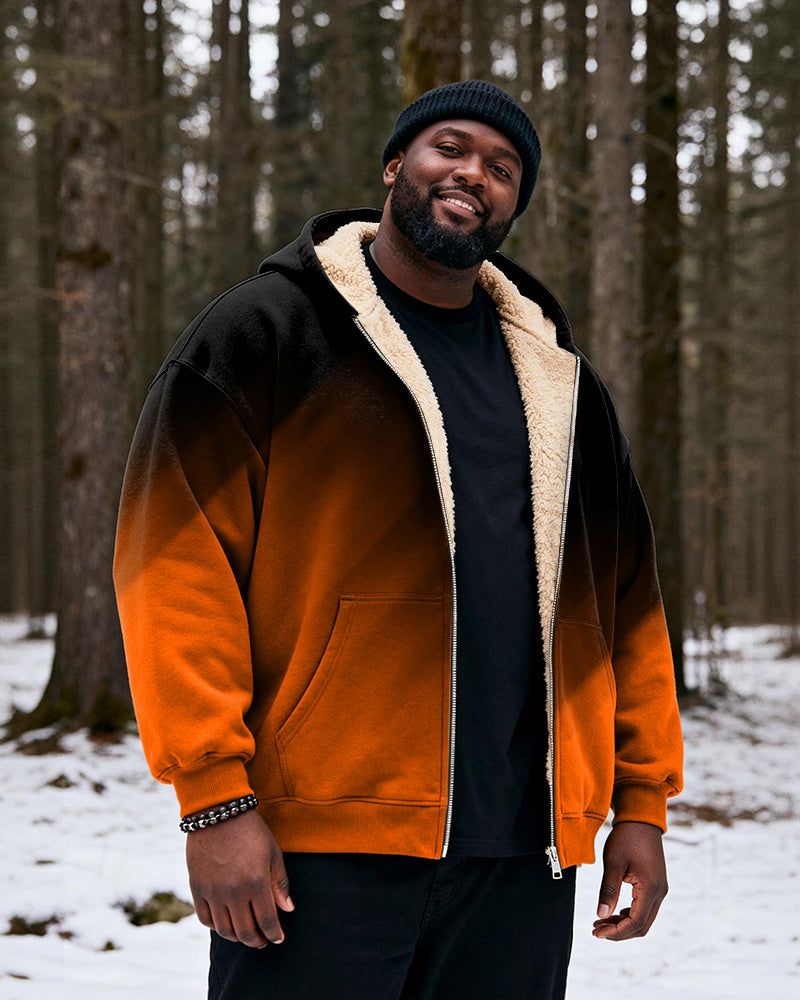 Big & Tall Black Red Gradient Hoodie for big men view 5