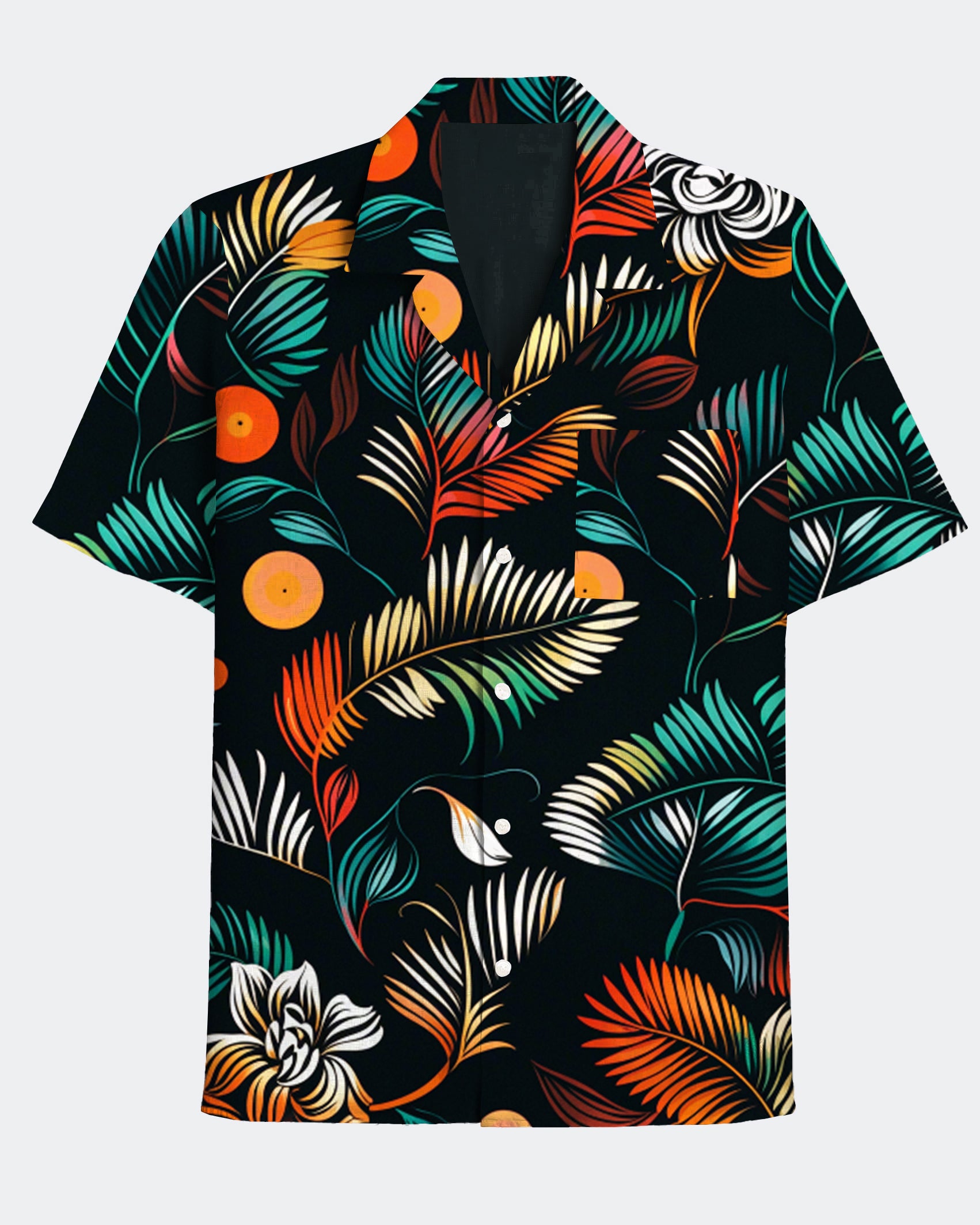 Big & Tall Hawaiian Tropical Short Sleeve Shirt for big men view 2