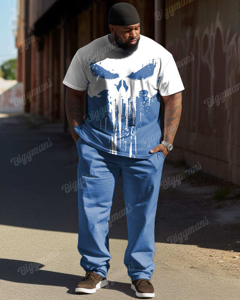 Big & Tall Graphic Graffiti T-Shirt Pants Set for big men view 3