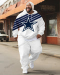 Big & Tall Graphic Hoodie Sweatpants Set for big men view 1