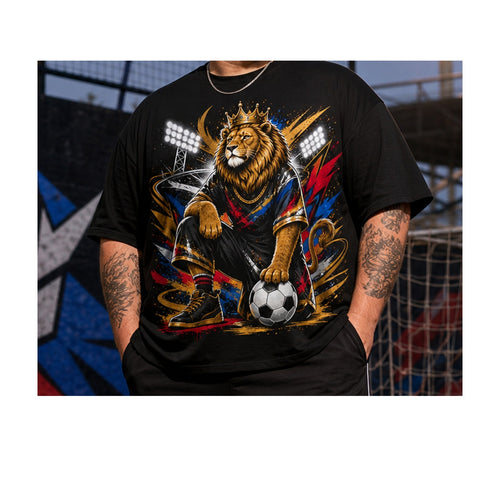 Big & Tall Graphic T-Shirt Pants Set for big men view 2