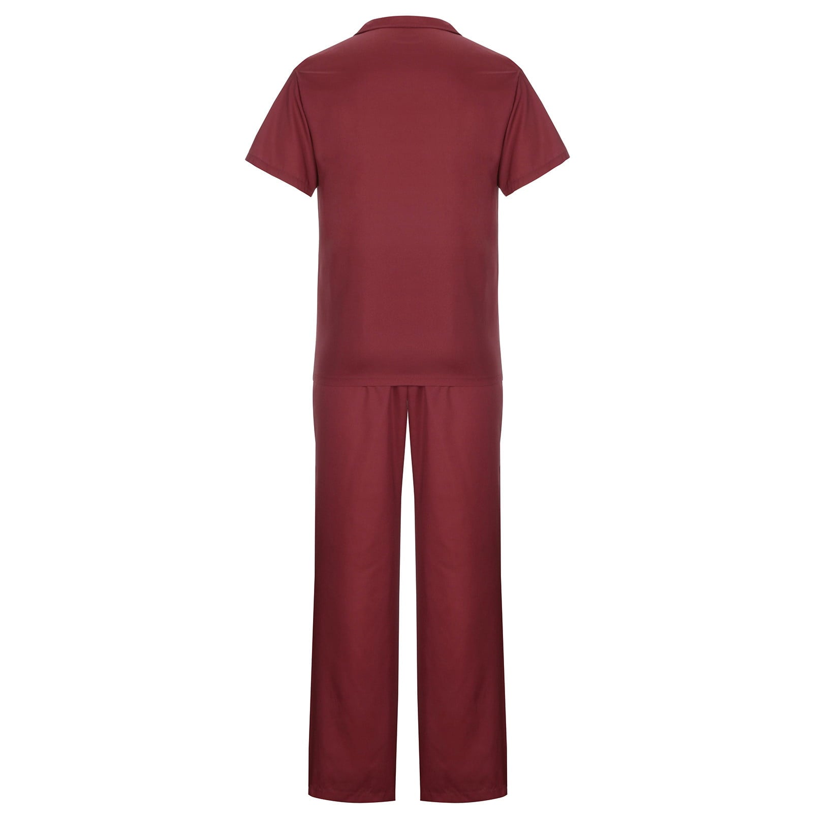 Big & Tall Red Gradient Geometric Shirt Pants Set for big men view 7