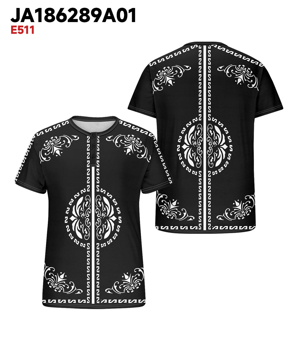 Big & Tall Black Vintage T-Shirt for big men view 3