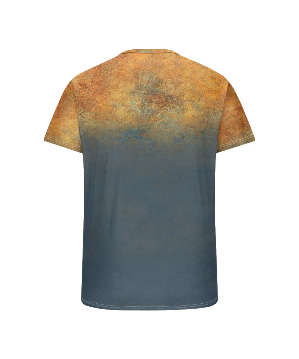 Big & Tall Blue Yellow Gradient T-Shirt for big men view 5
