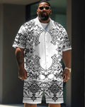 Big & Tall Graphic T-Shirt Shorts Set for big men view 1
