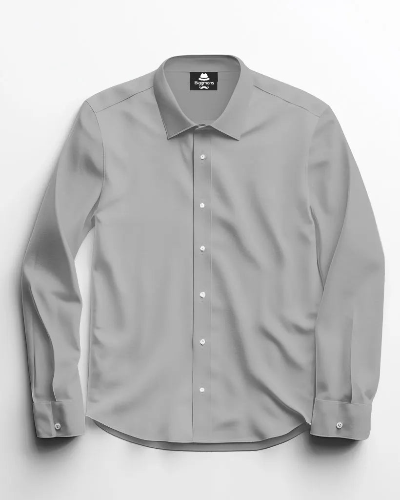 Big & Tall Solid Color Shirt Pants Set for big men view 25