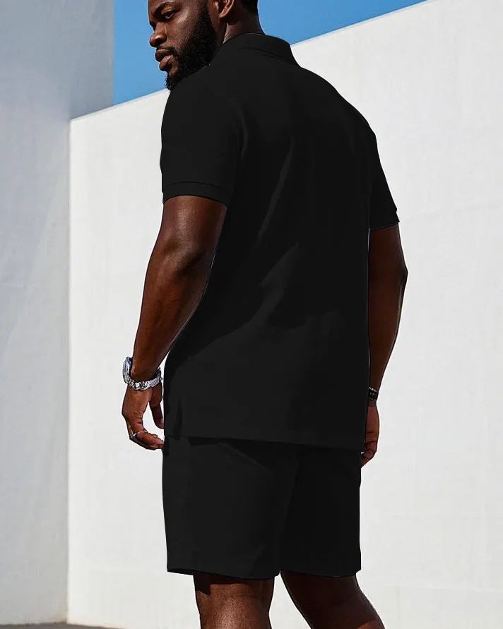 Big & Tall Black Graphic Jeans for big men view 4