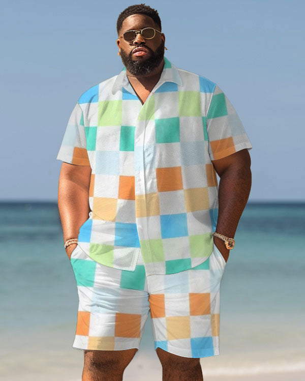 Big & Tall Hawaiian Graphic Jeans for big men view 1