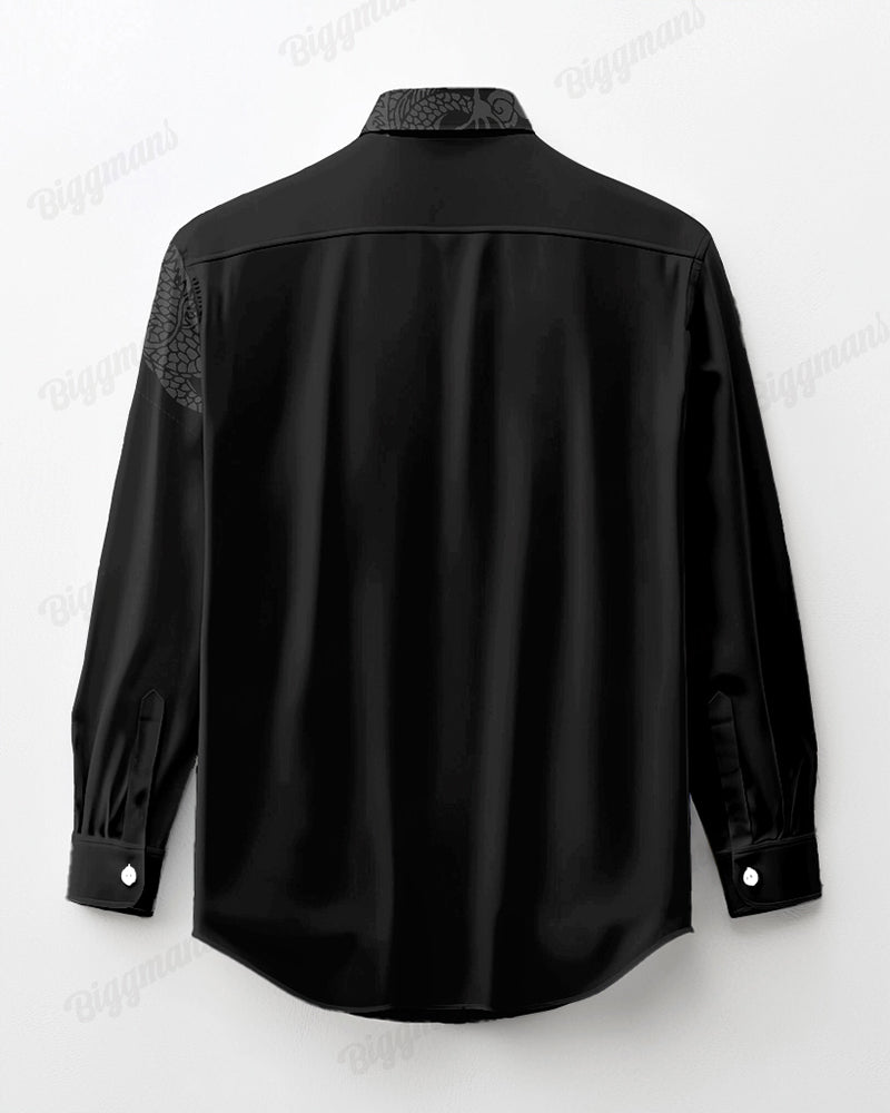 Big & Tall Business Casual Streetwear Two-piece Set for big men view 7