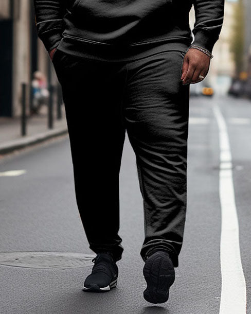 Big & Tall Graphic Hoodie Sweatpants Set for big men view 3