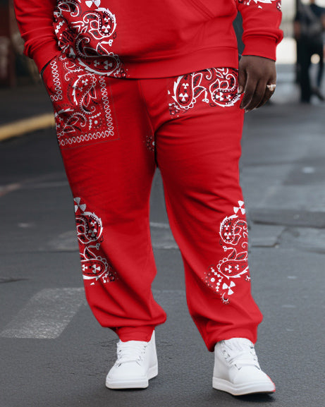Big & Tall Vintage Hoodie Sweatpants Set for big men view 3
