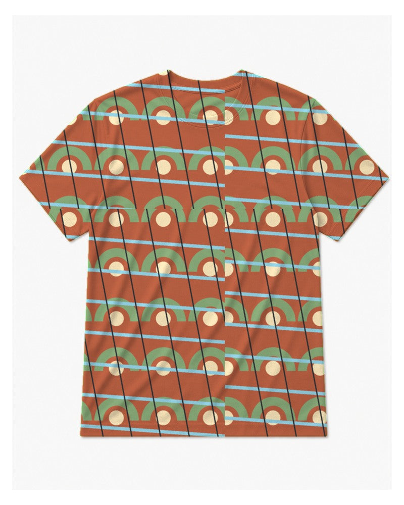 Big & Tall Desert Mirage Digital Print T-Shirt and Shorts Set T-Shirt