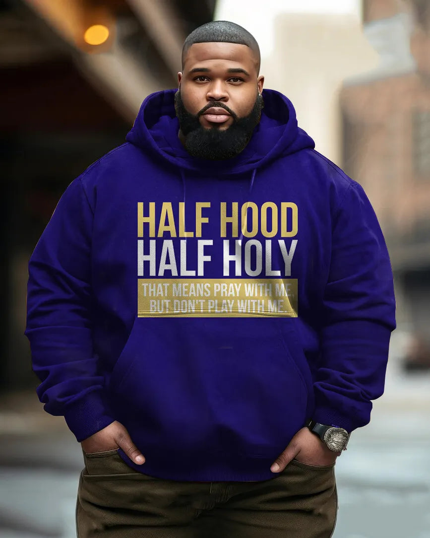 Big & Tall Graphic Streetwear Hoodie for big men