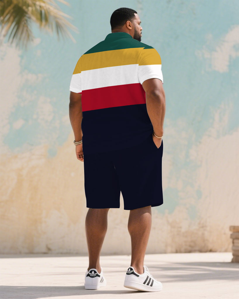 Big & Tall Colorblock Graphic Jeans for big men view 4