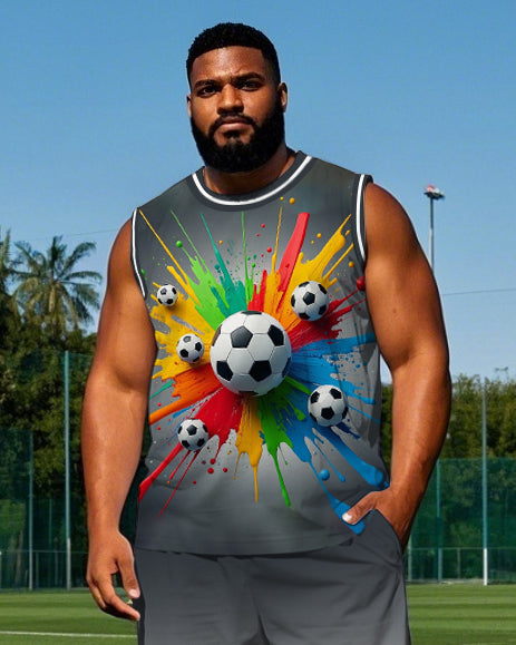 Big & Tall Splash Ink Athletic Two-piece Set for big men view 2