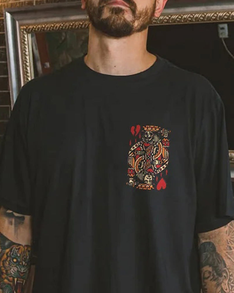 Big & Tall Graphic Streetwear Skull T-Shirt for big men view 3