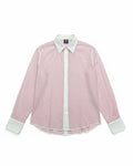 Big & Tall Pink Solid Color Long Sleeve Shirt for big men view 6