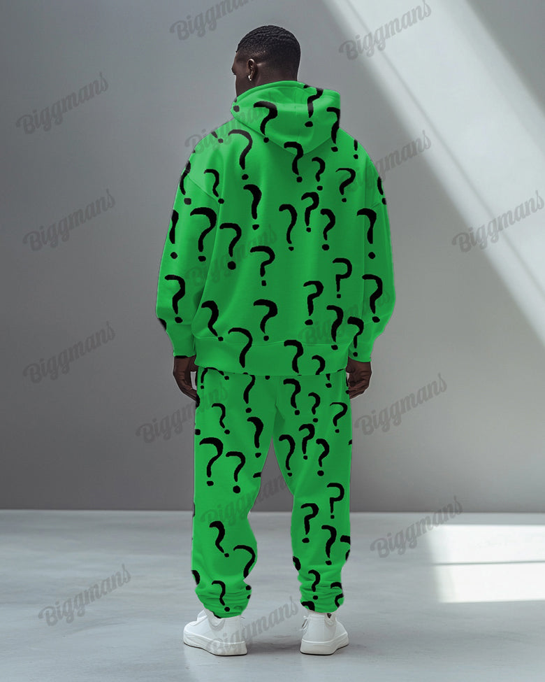 Big & Tall Graphic Hoodie Sweatpants Set for big men view 2
