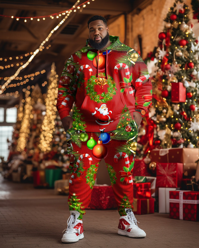Big & Tall Graphic Hoodie Sweatpants Set for big men view 1