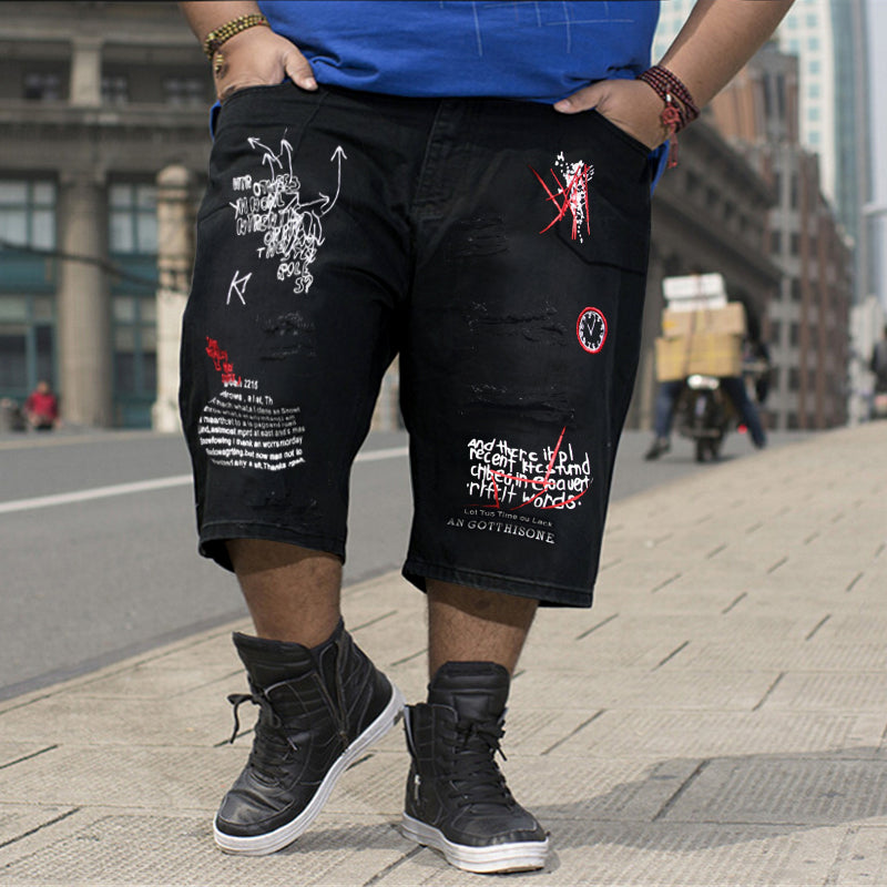 Big & Tall Denim Graphic Graffiti Jeans for big men view 1