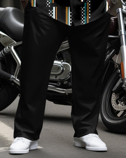 Big & Tall Geometric Graphic Two-piece Set for big men view 3