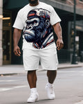 Big & Tall Graphic T-Shirt Shorts Set for big men view 1
