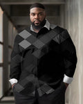 Big & Tall Gradient Plaid Long Sleeve Shirt for big men