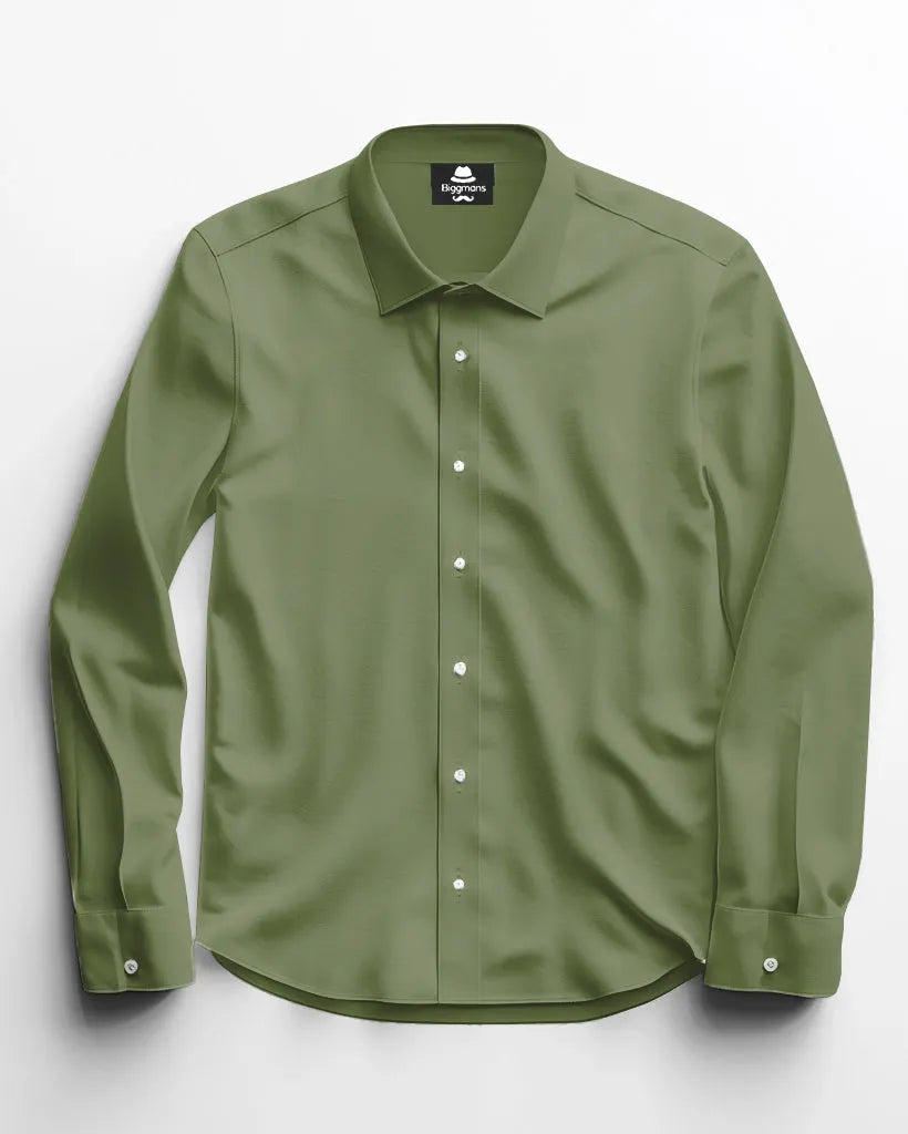 Big & Tall Solid Color Shirt Pants Set for big men view 28