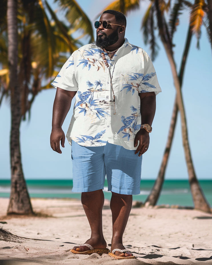 Big & Tall Hawaiian Graphic Jeans for big men view 1